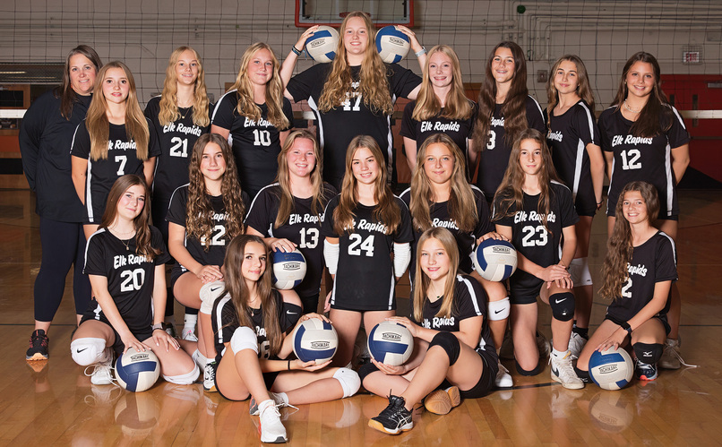 photo of volleyball team on court